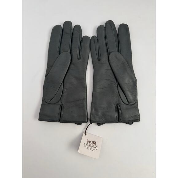 Coach Grey Bow Leather Gloves - 83865 NWT! - Picture 5 of 8